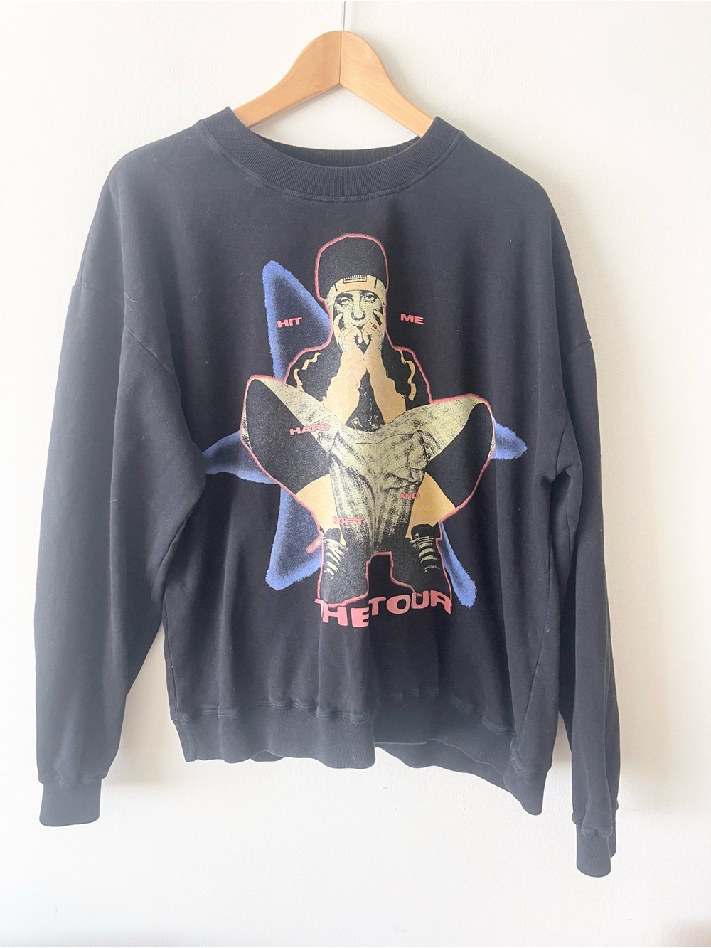 Billie Eilish Black Graphic Pullover Sweatshirt Hit Me Hard And Soft Tour Design